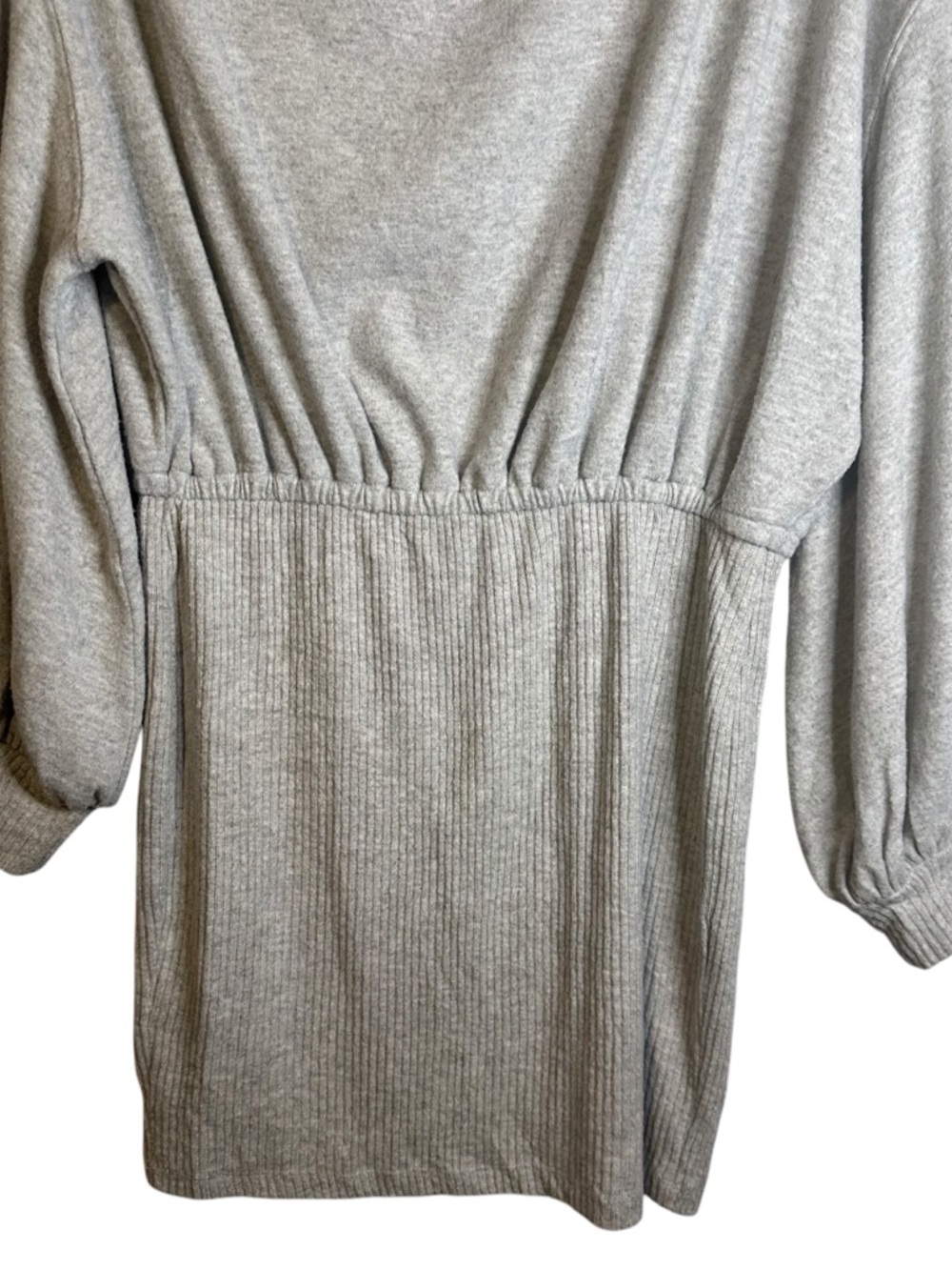 Free People Beach Last Call Mini Dress Gray Medium Slouchy OB1245568 Cozy Soft - Picture 9 of 13